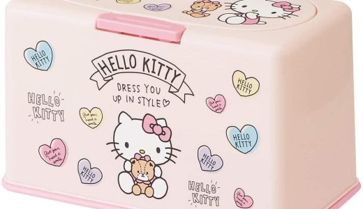 ハローキティ マスクケース マスクストッカー 約60枚収納 リフトアップ式 マスク収納ボックス サンリオ sanrio キャラクター