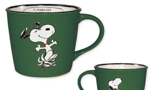 スヌーピーカラーマグ　グリーン PEANUT SNOOPY・大人気♪アメキャラ スヌーピーのコーヒーカップ♪ラテマグ、ミルクマグに！スープカップにもおすすめ♪プレゼントやギフトにかわいいマグ、男の子や女の子、可愛いキッズ(子供)のギフト、お誕生日に