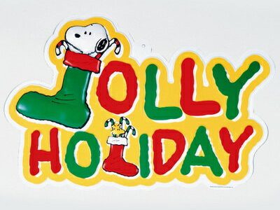 [3点セット] スヌーピー ウォールデコ JOLLY HOLIDAY 【 パーティーグッズ パーティーデコレーション 装飾 壁掛け 吊るし飾り 雑貨 クリスマスパーティー クリスマス飾り 】