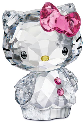 スワロフスキー SWAROVSKI クリスタル フィギュア Hello Kitty Pink Bow (ハローキティ ピンクリボン) He