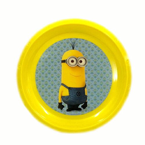 ミニオン プラスチックプレート 直径21cm 13002 ミニオンズ MINION 食器 皿 お皿 プレート plate 軽量 キャラクター 雑貨 グッズ 子供用 キッズプレート イエロー 怪盗グルーのミニオン危機一髪 DESPICABLE ME