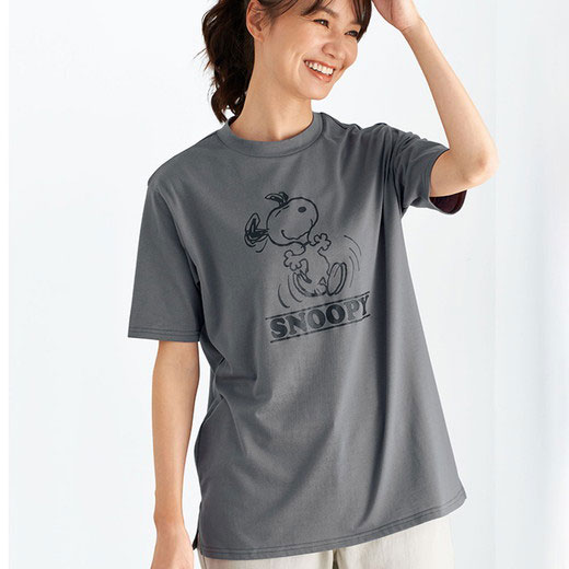 Tシャツ M L LL スヌーピービンテージデザインTシャツ(M〜LL) ベルーナ Belluna レディースファッション 40代 50代 60代 レディース ミセス 大人 ファッション 夏服 トップス シャツ