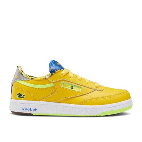 リーボック REEBOK リーボック クラブ 黄色 イエロー 青色 ブルー 銀色 シルバー ILLUMINATION'S 'MINIONS' ジュニア キッズ 【 YELLOW SILVER REEBOK MINIONS X CLUB C LITTLE KID PRIMAL HUMBLE BLUE METALLIC 】 【送料