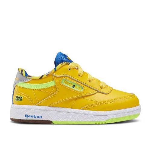 リーボック REEBOK リーボック クラブ ベビー 赤ちゃん用 黄色 イエロー 青色 ブルー 銀色 シルバー ILLUMINATION'S 'MINIONS' 【 YELLOW SILVER REEBOK MINIONS X CLUB C 85 TODDLER PRIMAL HUMBLE BLUE METALLIC 】 【送