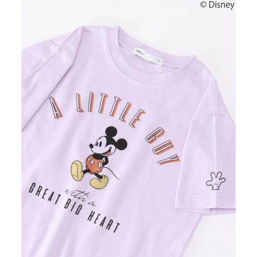 【キッズ】 Disney ディズニー ミッキーマウス／レタープリントTシャツ（100?150cm）／イッカ（ikka）