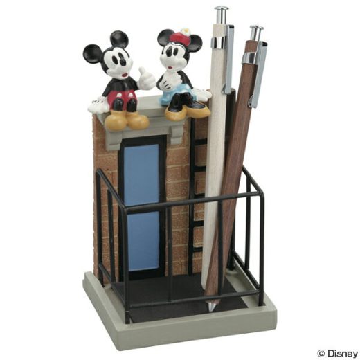 ステーショナリースタンド　ミッキー＆ミニー （ 文房具 ステーショナリー 収納 ディズニー Disney ミッキー ミニー ミッキーマウス ミニーマウス デスク収納 整理 小物収納 机上整理 鉛筆立て 卓上収納 かわいい インテリア 雑貨 ）