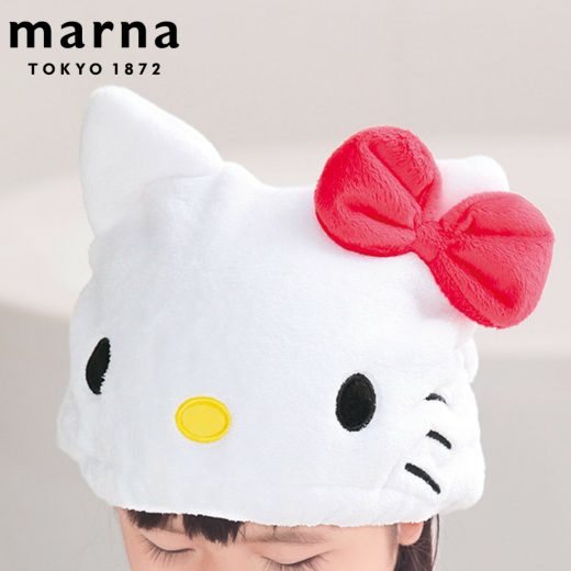 ヘアキャップ ハローキティ ドライキャップ マーナ MARNA （ タオルキャップ 吸水キャップ マイクロファイバー キティ キティちゃん 吸水 お風呂上り 子供 ジュニア キッズ 女の子 小学生 スイミング プール ）【3980円以上送料無料】