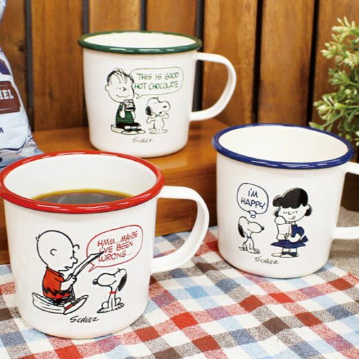 マグカップ 370ml 琺瑯 スヌーピー ピーナッツ コップ 食器 ホーロー キャラクター （ カップ マグ ほうろう SNOOPY コーヒーカップ ホーローマグカップ 白 割れにくい おしゃれ かわいい ）【39ショップ】