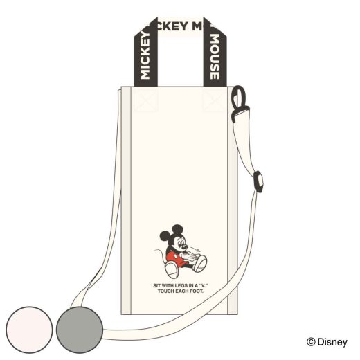 ボトルカバー 肩掛け ミッキーマウス 保冷 （ ミッキー 保温 水筒 ペットボトル カバー ケース ペットボトルケース 水筒カバー ショルダーベルト付き キャンバス地 ）【39ショップ】