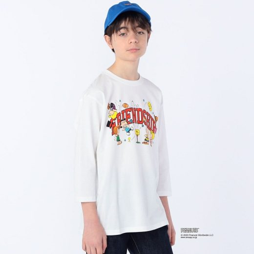 SHIPS KIDS:145〜160cm / スヌーピー 7分袖 プリント TEE／シップス（SHIPS）