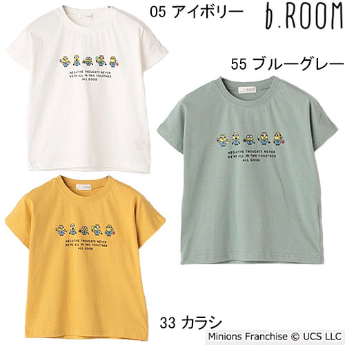 ビールームb-ROOMミニオンズTOGETHERドルマンTシャツ100-130cm2022-069822279