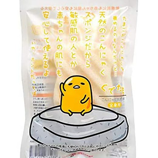 ぐでたま こんにゃくスポンジ ボディ用 1個 全身用 こんにゃく繊維 敏感肌 赤ちゃん 美顔 洗顔 弱アルカリ性 肌に優しい 角質ケア 天然繊維 植物繊維 保水 保湿 マッサージパフ ピエラス 全国送料無料 (3C) ぐでたまこんにゃくスポンジ