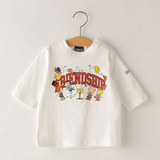 SHIPS KIDS SHIPS KIDS:80~90cm / スヌーピー 7分袖 プリント TEE シップス トップス カットソー・Tシャツ ホワイト レッド ネイビー【送料無料】