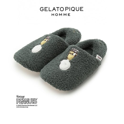 SALE20%OFF ジェラートピケオム gelato pique メンズ【HOMME】【PEANUTS】パウダールームシューズ pmgs231085 レディース ジェラピケ 2023春夏 スヌーピー コラボ スリッパ 新築祝い プレゼントにおすすめ