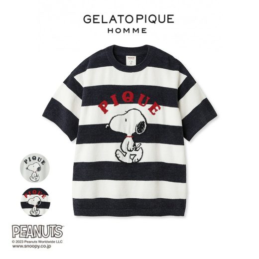 GELATO PIQUE HOMME ジェラートピケオム メンズ PEANUTS HOMME ジャガードプルオーバー pmnt232963 スヌーピー コラボ ジェラピケ ルームウェアー トップス 部屋着 パジャマ ペア お揃い ギフト プレゼントにおすすめ セレクト雑貨ムー