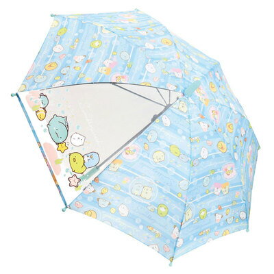 50cm キッズ傘 すみっコぐらし ブルー 【 アウトドア用品 雨傘 かさ キャンプ用品 カサ レイングッズ 雨具 レジャー用品 】