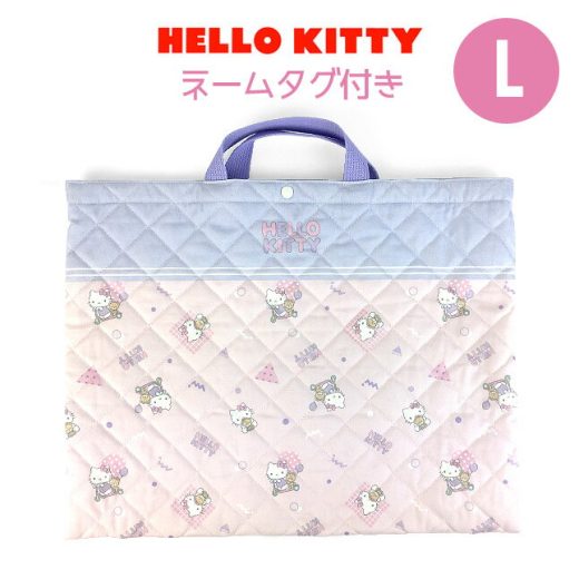 レッスンバッグ 女の子 [qkt5-2380] HELLO KITTY ハローキティ 巾着キルトシリーズ キルトレッスンバッグ Lサイズ トートバッグ キッズ 子ども キャラクター 小学生 幼児 園児 小学校 低学年 幼稚園 保育園 こども園 習い事 お稽古 手提げ バッグ 手提げかばん かわいい