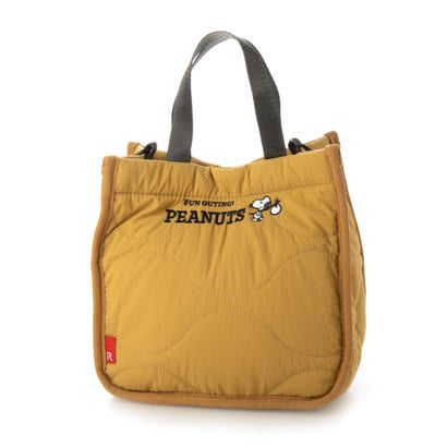 ルートート ROOTOTE SNOOPY スヌーピー 刺繍 小さめ キルティング ショルダー付 トートバッグ IP スクエア キルト Peanuts-7T 8271 （イエロー）