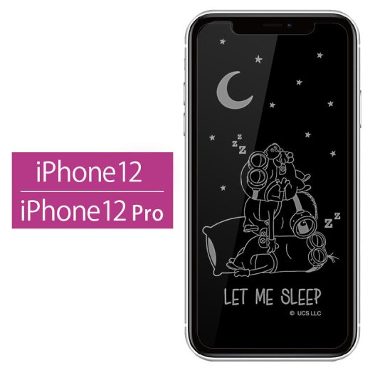 ミニオンズ iPhone 12 iPhone12 Pro ガラスフィルム 再剥離可 気泡レス 怪盗グルー ナイト かわいい iPhone12 プロ スクリーンプロテクター 液晶フィルム iPhone 12Pro キャラクター グッズ 雑貨 キズ防止 アイフォン アイホン