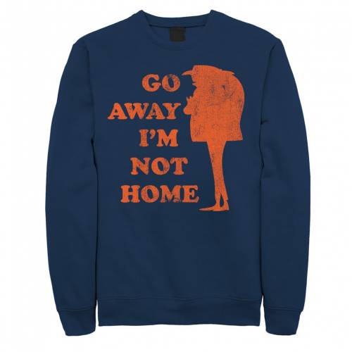 キャラクター スウェットシャツ トレーナー 紺色 ネイビー I'M HOME" 【 LICENSED CHARACTER MINIONS GRU GO AWAY NOT SWEATSHIRT NAVY 】