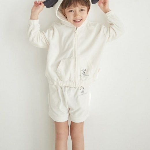 【SALE／30%OFF】gelato pique 【PEANUTS】【KIDS】 SNOOPYパイルパーカ&ショートパンツ ジェラートピケ トップス その他のトップス ホワイト【RBA_E】【送料無料】