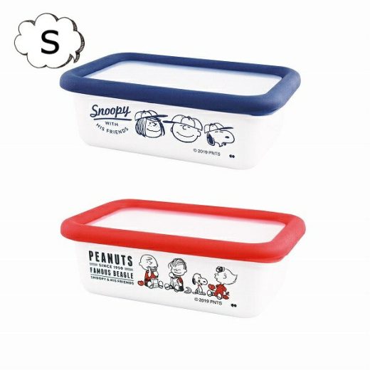 スヌーピー 保存容器 コンテナ Sサイズ 琺瑯 レッド ブルー PEANUTS 弁当箱 ともだち ピーナッツ SNOOPY　 ホワイト 琺瑯製 キャニスター ホーロー保存容器 キッチン用品 食器 調理器具 琺瑯 ほうろう キッチンストッカー おしゃれ ホウロウ【あす楽対応】