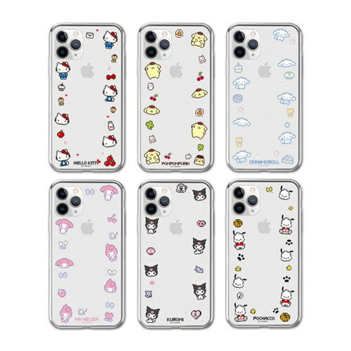 79 サンリオ ピクセル アート iPhone Galaxy 透明ゼリー ケース カバー スマホケース Sanrio Characters Pixel Art Circle Clear Jelly ハローキティ ポムポムプリン マイメロディ クロミ シナモロール ポチャッコ