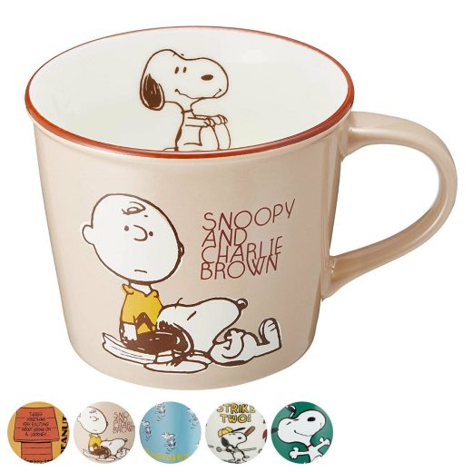 マグカップ 300ml カラーマグ スヌーピー PEANUTS ニューボーン （ ホーロー風 キャラクター 日本製 マグ カップ コップ 磁器 SNOOPY 食器 ピーナッツ ティーカップ ティーウェア おしゃれ 琺瑯風 ）【39ショップ】