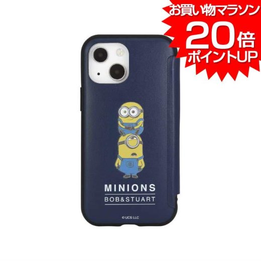 【 お買い物マラソン ポイント20倍 】 怪盗グルー ミニオンズ IIIIfit Flip iPhone13 ケース ボブ＆スチュアート ボブ スチュアート 手帳型ケース 手帳型 手帳 iPhone 13 アイフォン アイフォン13 カバー スマホケース