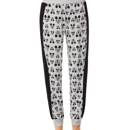 ディズニー レディース ナイトウェア アンダーウェア Women's Mickey Mouse Printed Pajama Pants Grey Print