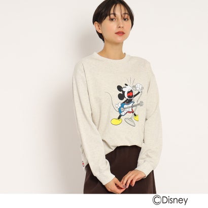 デッサン Dessin 【Disney】ミッキーマウス/ミュージック ロングスリーブTシャツ（UNISEX） （オートミール(050)）