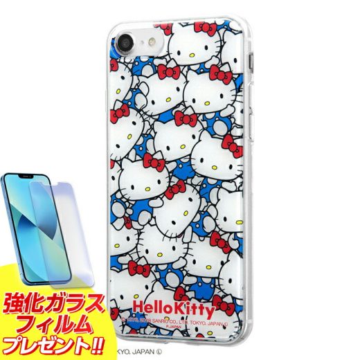 iPhoneSE3 iPhoneSE2 iPhone8 iPhone7 サンリオ カバー ケース 耐衝撃 衝撃に強い 保護 透明 パネル 交換 かわいい 軽量 軽い ソフト ハローキティ