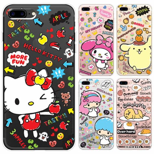 [Sanrio Characters Fruit TPU Clear Jelly サンリオ フルーツ 透明 ジェリー] iPhone 14 Plus Pro Max SE第3世代 SE3 13 mini 12 SE第2世代 SE2 11 XS XR 8 7 SE第1世代 SE 6s 6 5s 5 アイフォン アイホン 10s 10r プラス プロ マックス ミニ エス アル 可愛い かわいい【】