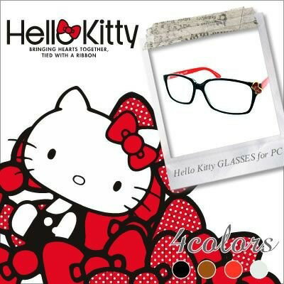 完全オリジナル★日本製レンズ使用★Hello Kitty（ハローキティ）PCグラス【サングラスケース付き】【UVカット99.9%】神戸 KOBE こうべ