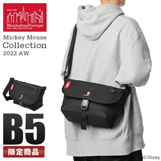 【最大50倍｜8/10限定】限定品｜マンハッタンポーテージ ミッキー ディズニー コラボ ショルダーバッグ メッセンジャーバッグ メンズ レディース ブランド 斜めがけ MP1605JRSMIC22