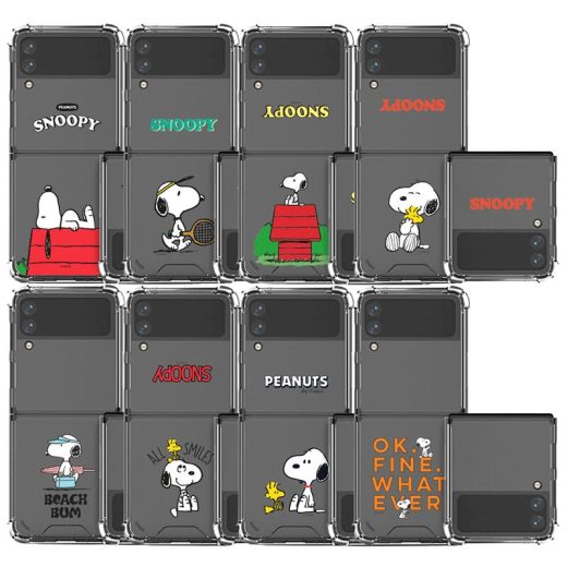 79 ピーナッツ スヌーピー ライフ ギャラクシー Z フリップ 3 4 5 透明バンパー ケース カバー スマホケース PEANUTS SNOOPY LIFE Galaxy Z Flip 3 Flip 4 Flip 5 CLEAR BUMPER CASE COVER