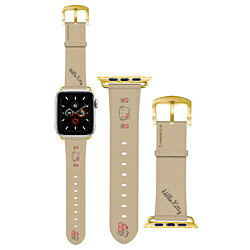 グルマンディーズ Apple Watch 41/40/38mm 対応 レザーバンド サンリオキャラクターズ ハローキティ SANG-230KT SANG230KT