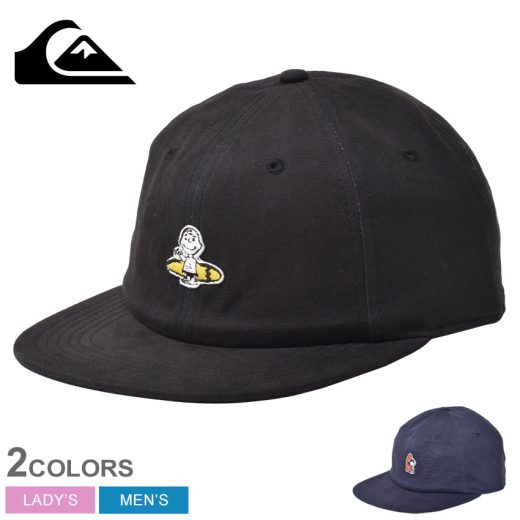 【今だけクーポン配布中】クイックシルバー ピーナッツ キャップ QUIKSILVER PEANUTS CAP メンズ レディース AQYHA05086 ブラック 黒 ネイビー 紺 ブランド キャラクター スヌーピー チャーリー・ ブラウン サーフボード ワッペン ワンポイント