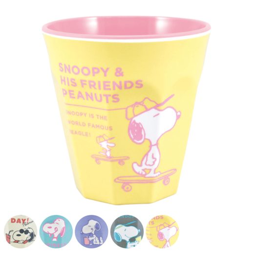 コップ 290ml PEANUTS スヌーピー プラスチック （ メラミン カップ 樹脂製 メラミン食器 グラス SNOOPY ピーナッツ メラミンカップ 割れにくい プラコップ プラ 歯磨きコップ うがい ） 【39ショップ】