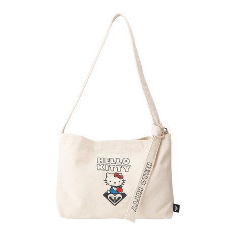 【スーパーSALE期間限定！60％OFF！】ロキシー（ROXY）（レディース）ショルダーバッグ トートバッグ HELLO KITTY CANVAS SHOULDER オフホワイト RBG194309OWT