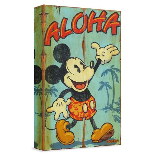 【取寄せ】 ディズニー Disney US公式商品 ミッキー ミッキーマウス アロハ ハワイ Aloha 限定版 限定 キャンバス 絵画 アート インテリア 絵 飾り アートワーク [並行輸入品] 'Welcome to the Islands'' Gicl?e on Canvas by Trevor Carlton ? Limited Edition グッズ