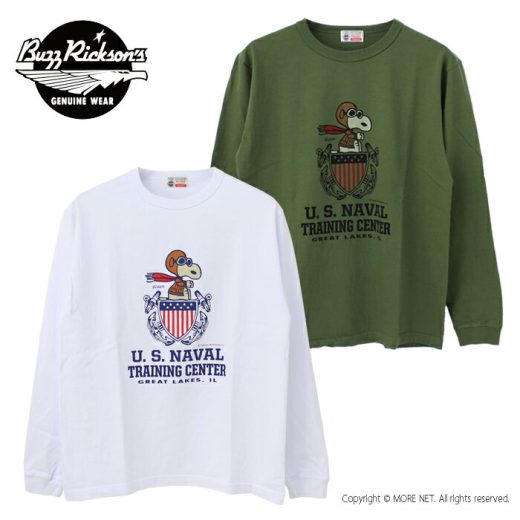 バズリクソンズ BUZZ RICKSON'S スヌーピーコラボプリント長袖Tシャツ BR69276 メンズ アメリカ製 2023秋冬