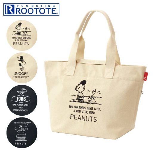 【全品10倍｜9/23 0時〜48H限定】スヌーピー ルートート トートバッグ IP.MED2Wayハンドル.Peanuts-6M レディース 8191 PEANUTS ROOTOTE | ミディアム キャンバス[PO10]