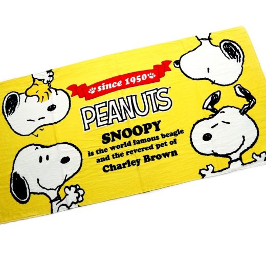 ★スヌーピー ピーナッツ SNOOPY PEANUTS 新品 人気 大判 BIG 大きいサイズ キングタオル バスタオル [SNOOPYKING-YEL] 一 ACC★QWER★