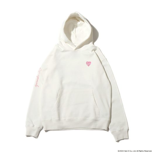 atmos pink すみっコぐらし × atmos pink プルオーバーパーカー(スミッコグラシ × アトモスピンク プルオーバーパーカー)WHITE【メンズ レディース パーカー】22FA-I