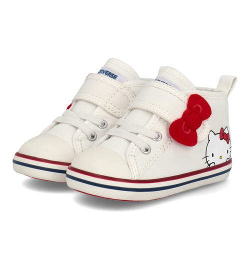 converse コンバース BABY ALL STAR N HELLO KITTY V-1 コンバースxサンリオ ベビーシューズ ベビーオールスターNハローキティV1 37302570 ホワイト キッズ シューズ 靴 スニーカー ベビー プレゼント ラッピング ASBee アスビー