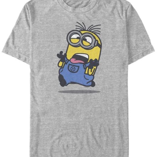 【送料無料】 フィフスサン メンズ Tシャツ トップス Men's Minions Dave Short Sleeve T-shirt Athletic Heather