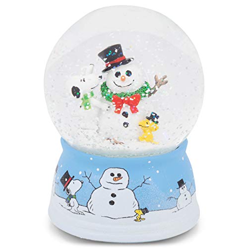 スノーグローブ 雪 置物 インテリア 海外モデル Roman Snoopy and Woodstock with Snowman Musical Snowdome 5.5 Inch Multicolorスノーグローブ 雪 置物 インテリア 海外モデル