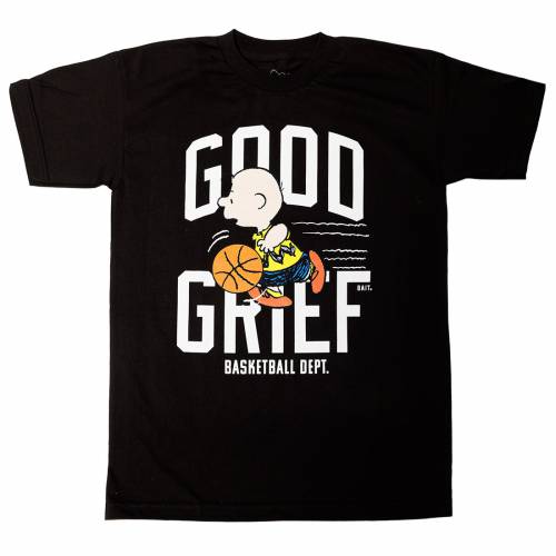 ベイト バスケットボール Tシャツ 黒色 ブラック メンズ 【 BAIT X SNOOPY MEN GOOD GRIEF BASKETBALL TEE (BLACK) / BLACK 】 メンズファッション トップス カットソー