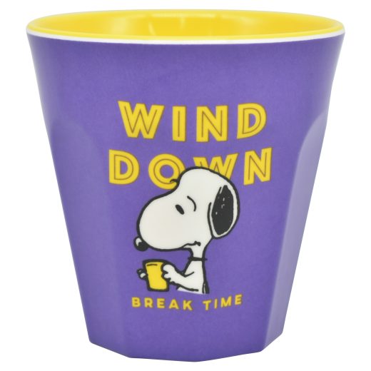 PEANUTS メラミンタンブラー WIND DOWN パープル スヌーピー メラミンカップ メラミンコップ コップ 子供用 キッズ 食器 プラコップ カップ 女の子 男の子 こども 大人 シンプル スヌーピーグッズ キャラクター おしゃれ かわいい カラフル